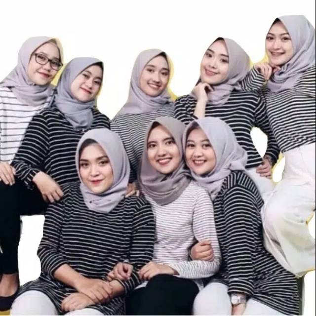 Fourfashion ATASAN BLOUSE SALUR WANITA STEVY NO.70