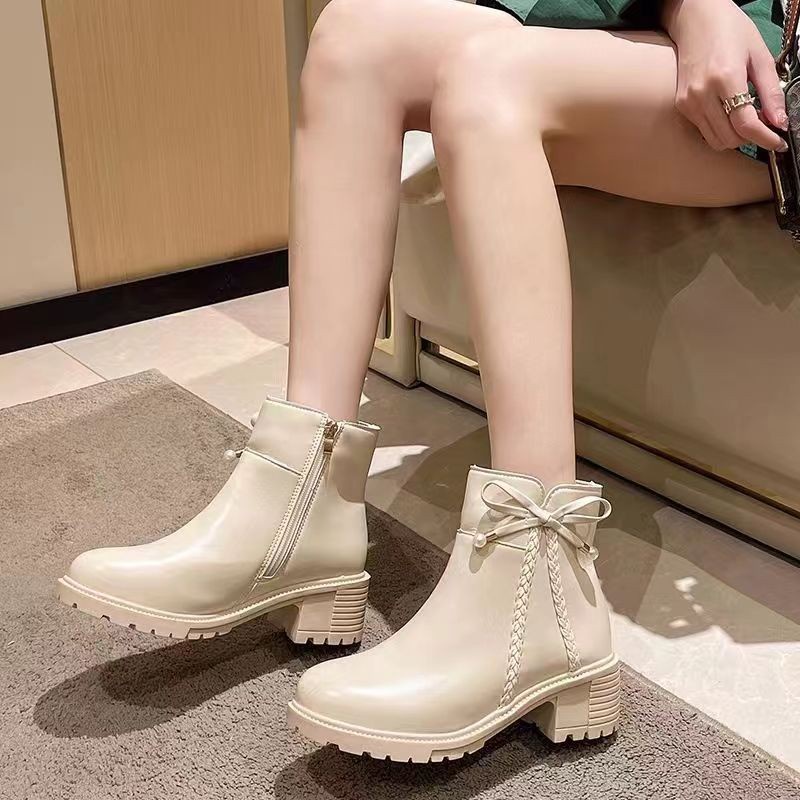 ✅PINKEY P071 Sepatu Boots Martin Resleting Wanita Import Premium Quality