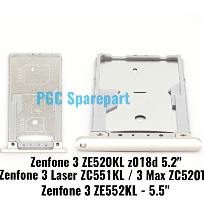 Tempat Simcard Simtray Sim Tray Card Lock Asus Zenfone 3 Max 5.2 ZC520TL ZE520KL ZE552KL ZC551KL