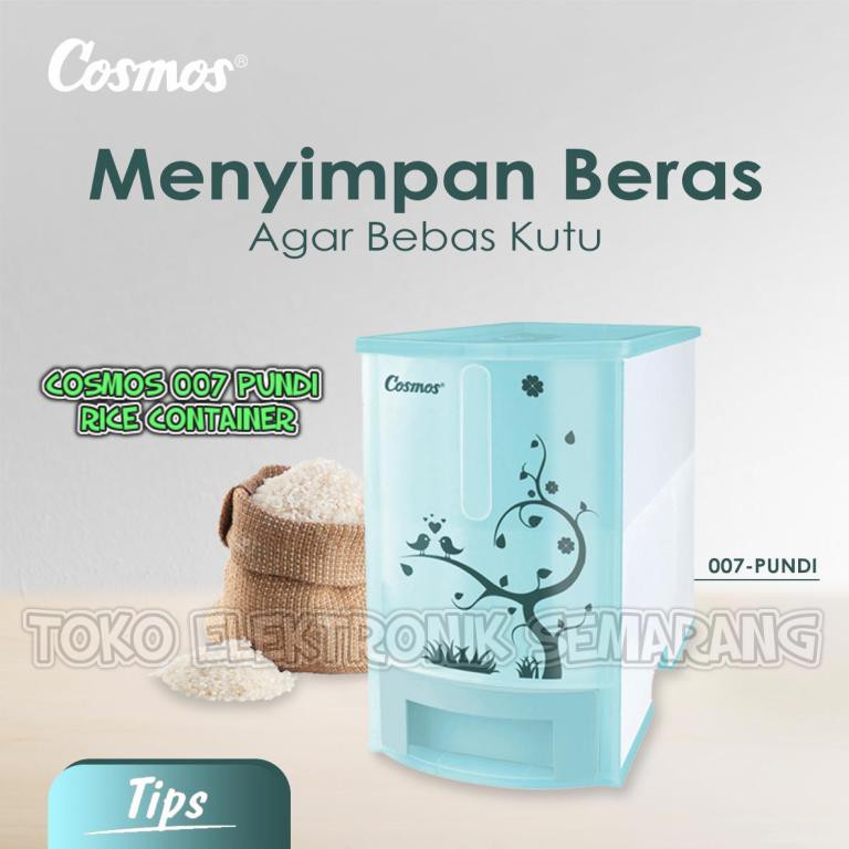 COSMOS 007 PUNDI RICE CONTAINER SARANA PENYIMPAN BERAS 7KG KONTAINER TEMPAT BERAS