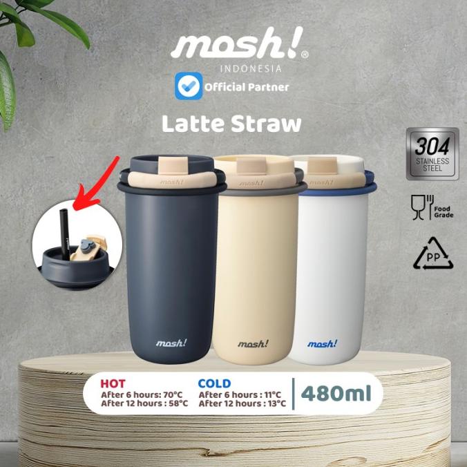 Mosh Straw Latte Tumbler 480Ml
