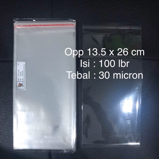 

Plastik opp lem tebal 03 13.5x26 13,5 x 26 seal 100 lembar pcs kaca 30 micron undangan bening murah