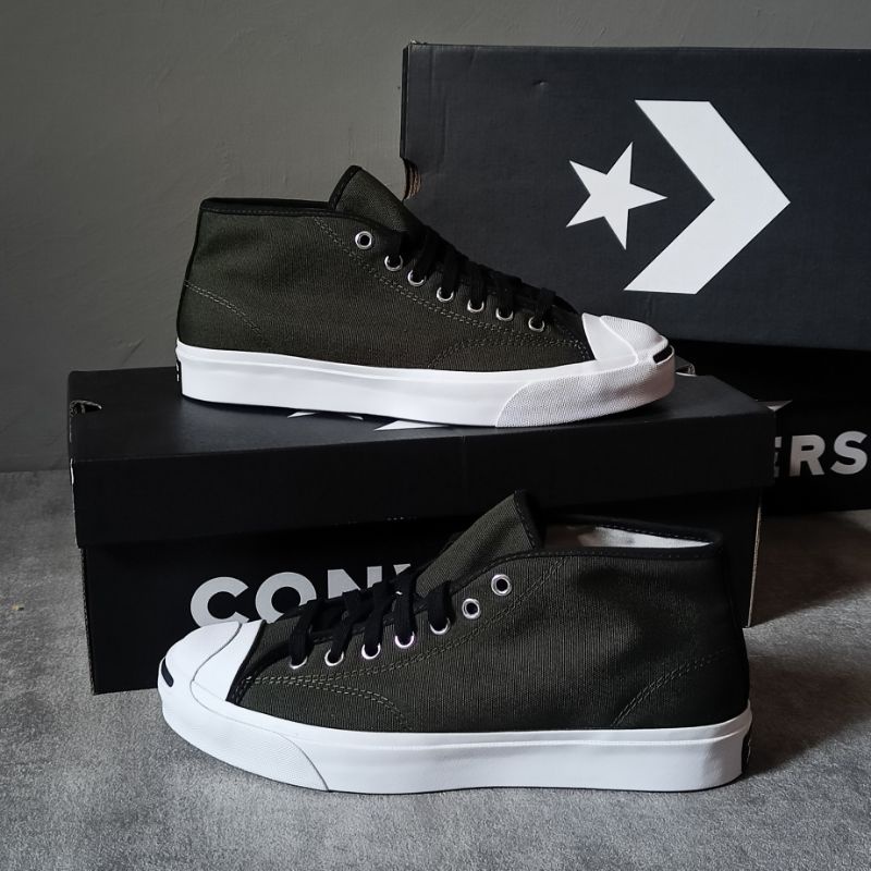 CONVERSE JACK PURCELL MID CARGO KHAKI BLACK WHITE