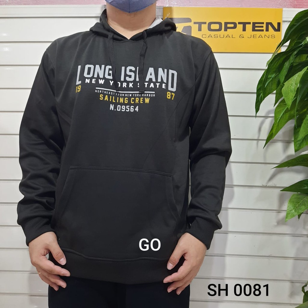 gof M TOPTEN SWEATER Pakaian Pria Outerwear Sweater Cardigan Hoodie Casual Motif Lengan Panjang