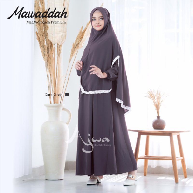 Mawaddah Syari by Ajwa/ Gamis Dress Polos Wanita