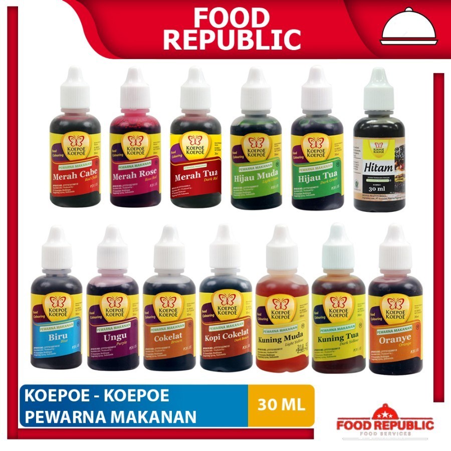 

KOEPOE KOEPOE PEWARNA MAKANAN 30 ML FOOD COLORING MINUMAN KUE HALAL