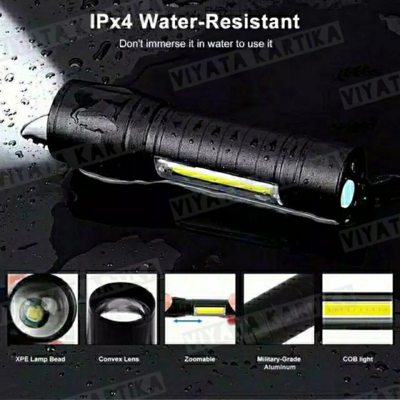 Senter swat mini senter police senter led zoom