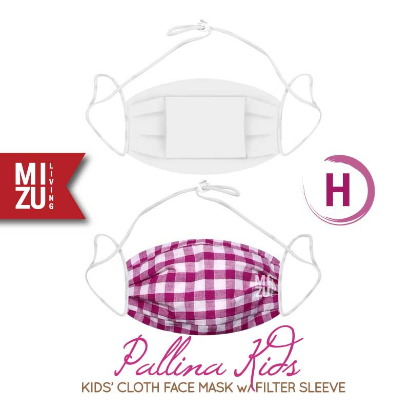 [SALE] MIZU PALLINA KIDS Cloth Face Mask Masker Anak Kain Corak 3 Ply Sarung Filter NON-MEDIS-H