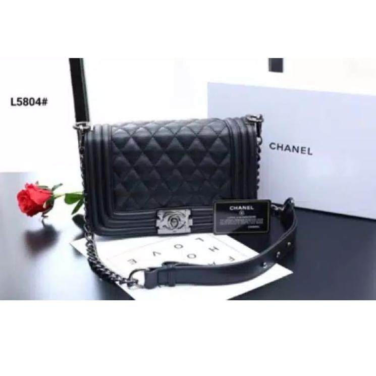Best Seller.. TAS IMPORT BOY SMALL FREE BOX LAMBSKYN MIRROR FLAP BRANDEN PREMIUM BATAM HANDBAG SUPER