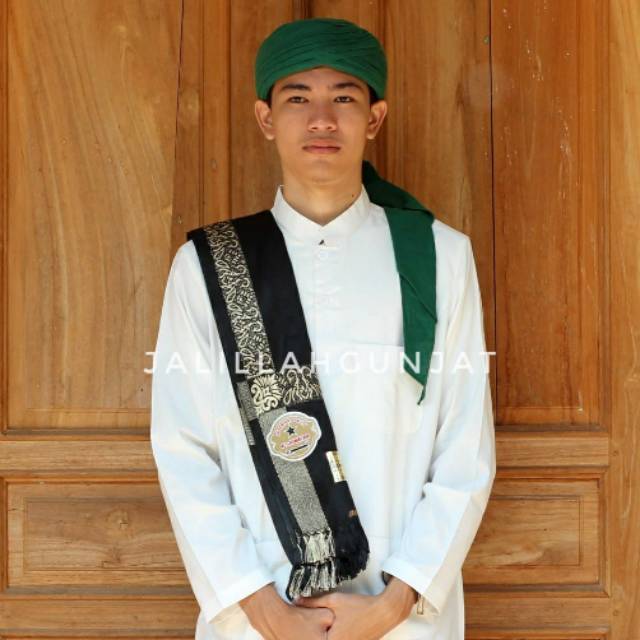 Sorban kasmiri made in india-sorban kasmiri shwal hitam coklat emas