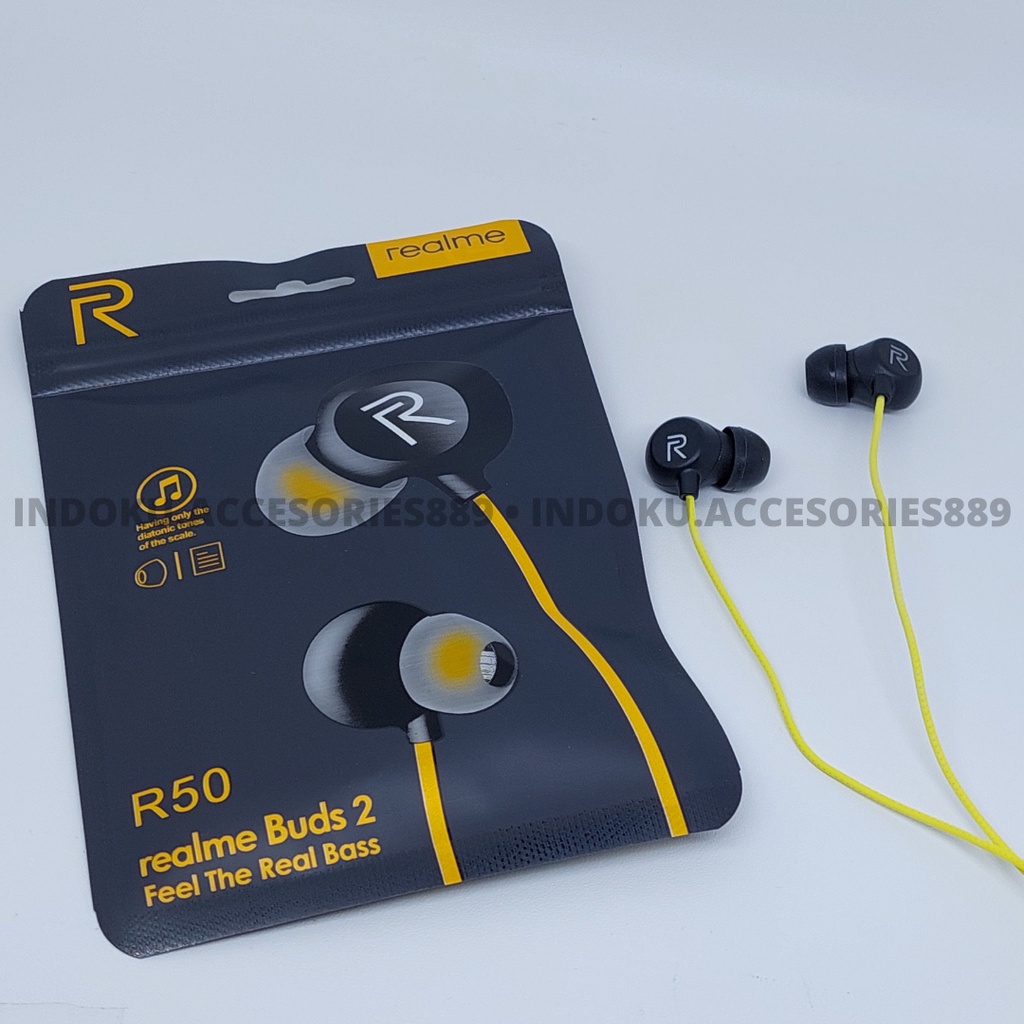 Headset Realme R50 Hf C11 C35 C3 C21 C21Y 5i C12 C25 C17 Buds 2 Extra Bass