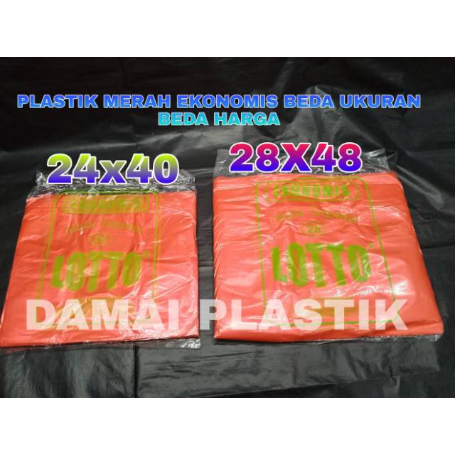 Kantong plastik Lotto Merah Ekonomis 28