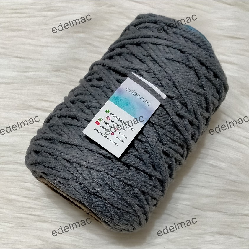 500gram Tali Katun Macrame 4mm Twist Colorful