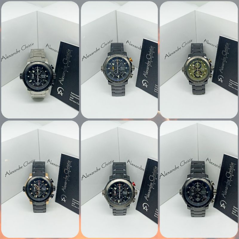 Jam Tangan Pria Alexandre Christie 6565 AC6565 AC 6565 Tali Besi / Stainless steel