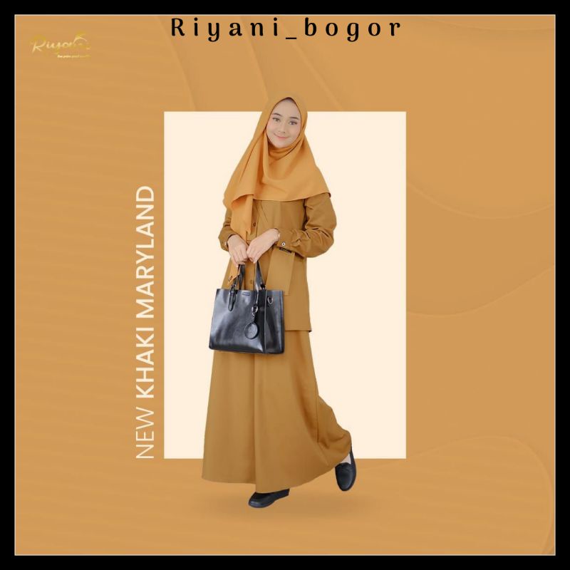 NEW KHAKI MARYLAND by RIYANI GAMIS KERJA GAMIS PNS PDH GAMIS SERAGAM