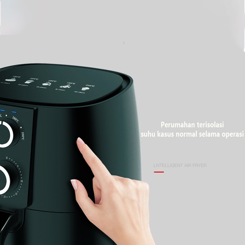 Air Fryer Low Watt 3.2L Mesin Penggorengan Tanpa Minyak Anti Lengket Air Fryer Electric Multifungsi