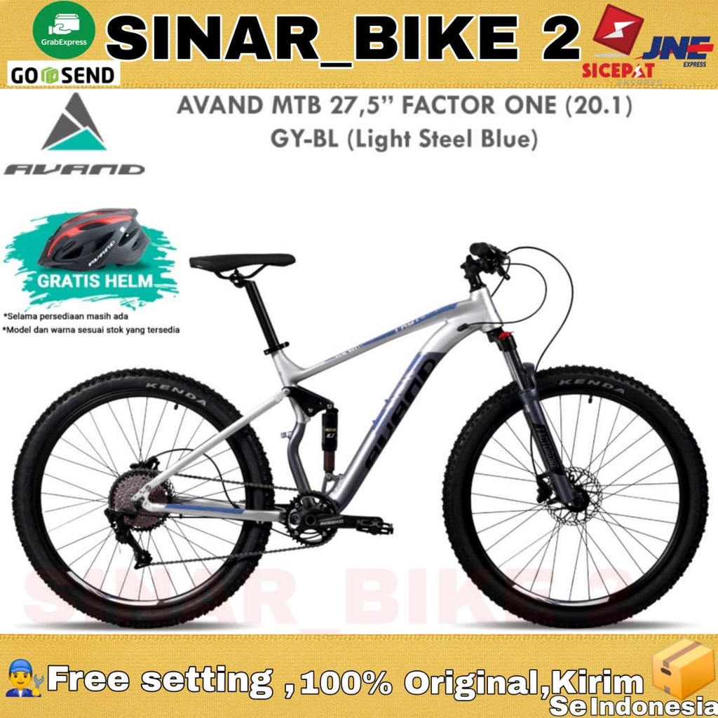 Sepeda Gunung 27,5 Inch MTB AVAND FACTOR ONE Full Suspension 10 Speed