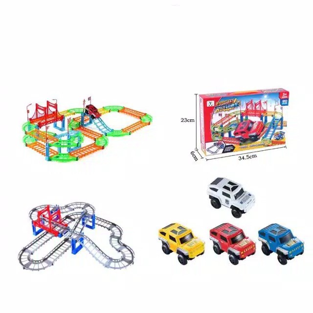 [JUALSEMUA18](Y-1)Mainan Mobil Elektrik Track Roller Coaster Warna-warni Bahan Plastik ABS  Ana