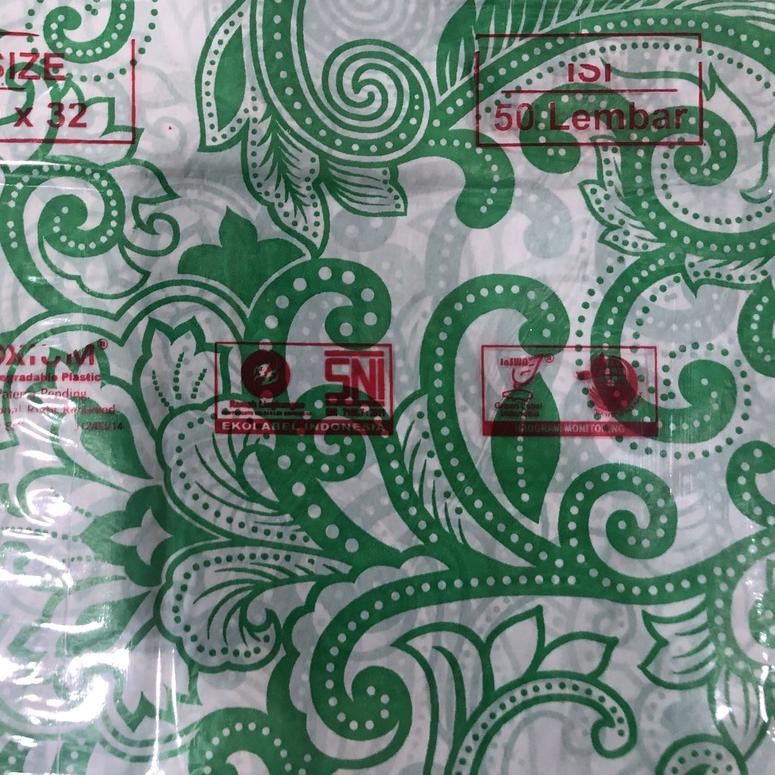 

✥ [PABRIKPLASTIK24] SOFTHANDLE PLASTIK/SOFTHANDLE SHOPPING BAG ukuran 30x32 MOTIF BATIK (ISI 50lembar) ❆