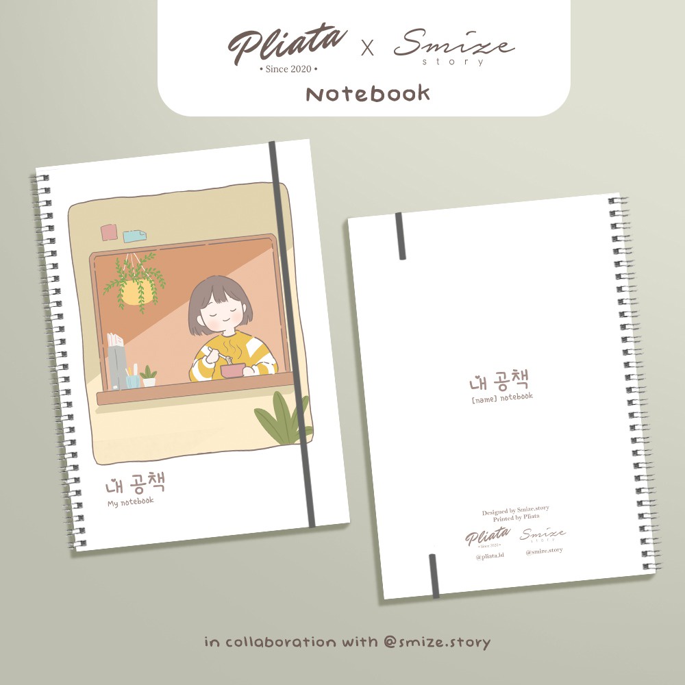 NOTEBOOK SPIRAL - UN3 Korean Series - Softcover Doft Aesthetic Book