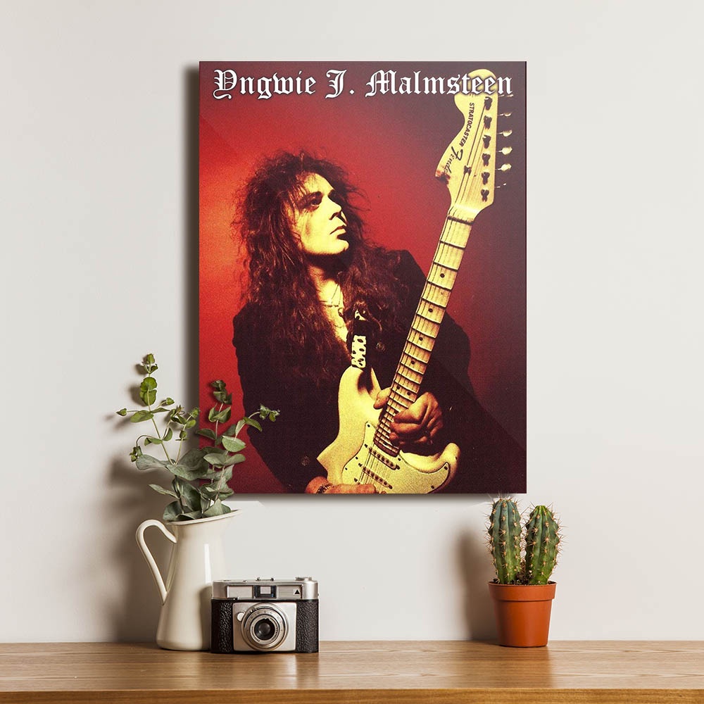 Yngwie Malmsteen Poster Kayu Pajangan Dekorasi Dinding Rumah Wall Decor