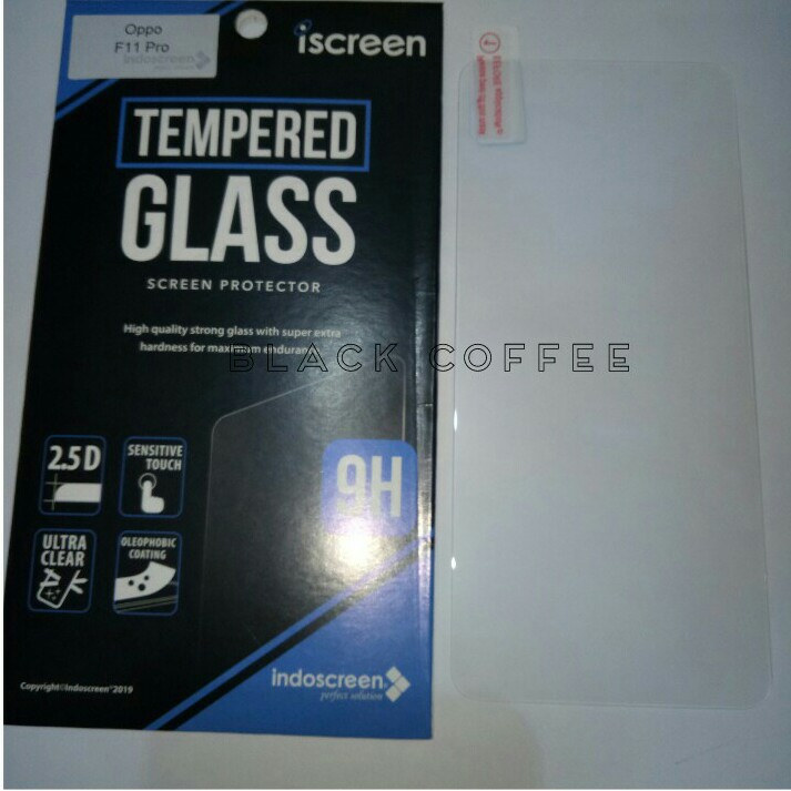 Tempered glass oppo F11 pro tempered glass iScreen bening