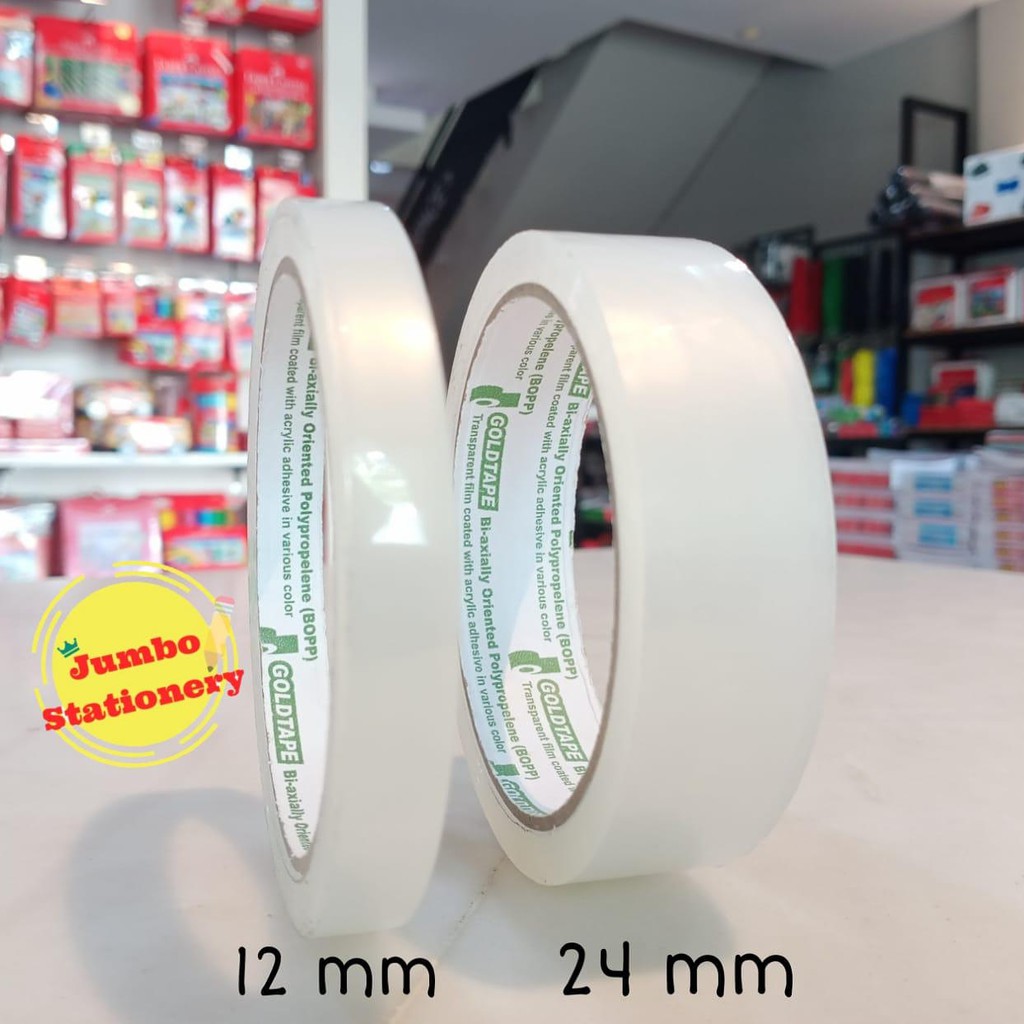 Solasi / Selotip Gold Tape 1&quot; x 60 yard (24mm)