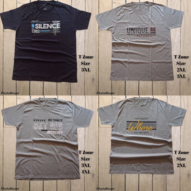 SALE PROMO ATASAN KAOS COWOK PRIA LAKI-LAKI BIGSIZE JUMBO ORIGINAL T ZONE 2XL 3XL 4XL