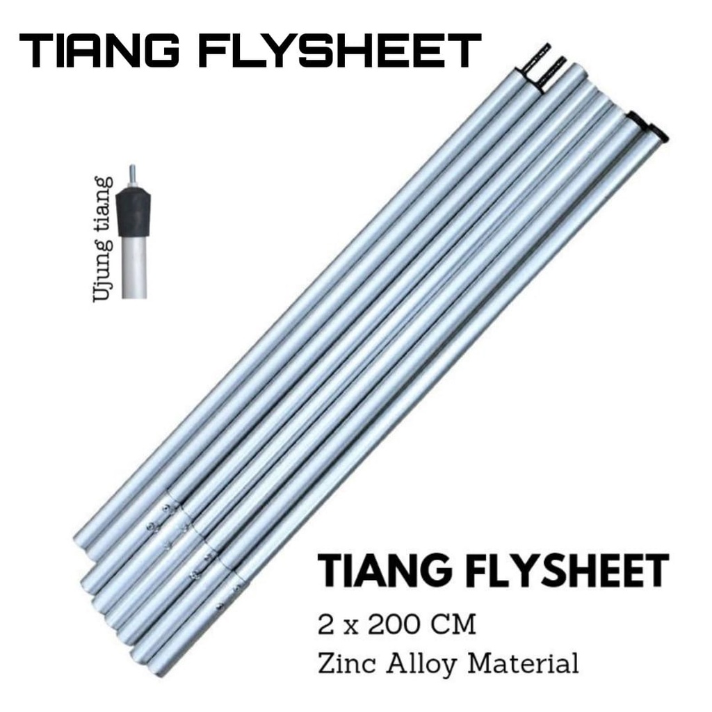 Tiang Flysheet Alumunium Alloy Kuat Dan Kokoh Tidak Mudah Bengkok Tarptent Tenda Darurat Tenda Mobil