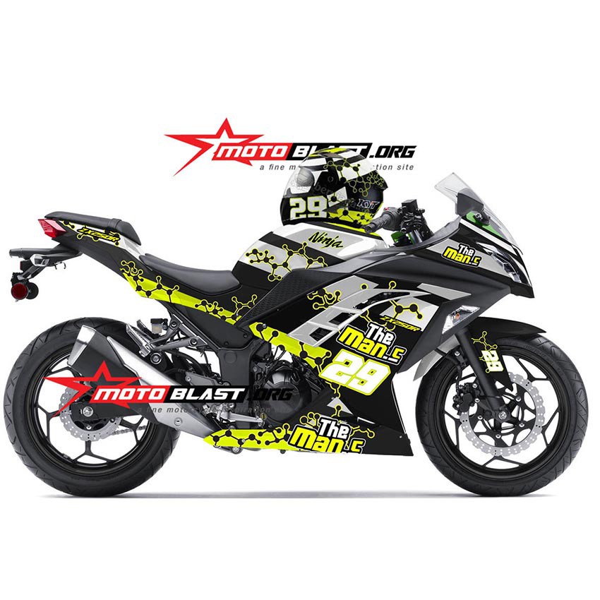 Decal Stiker NINJA 250R FI WHITE IANNONE 29 VENDETA FULL BODY MOTOBLAST