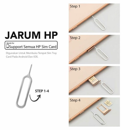 Jarum Ejector Simcard Handpone / Simcard Nossy Ejector/Jarum SIM Card jarum tusuk pembuka kartu perdana HP AH043 - ACS