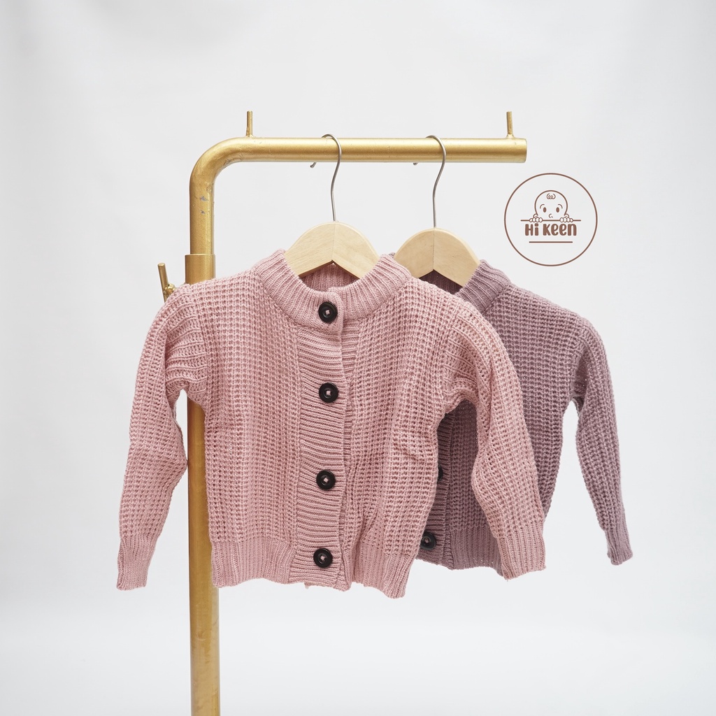 [Hikeen]  cardigan rajut bayi dan balita korean style hangat dan tebal premium