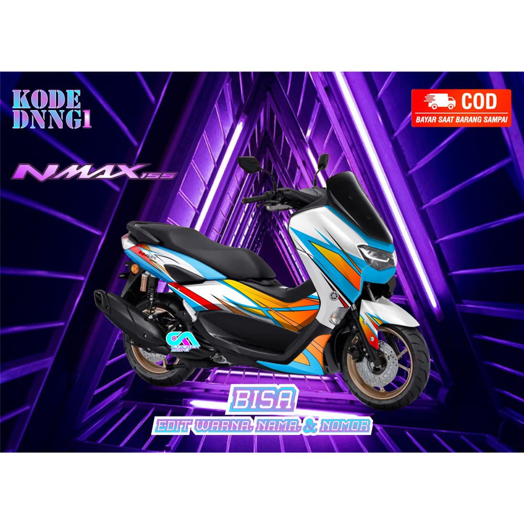 Sticker decal full body Yamaha NMAX Putih Biru