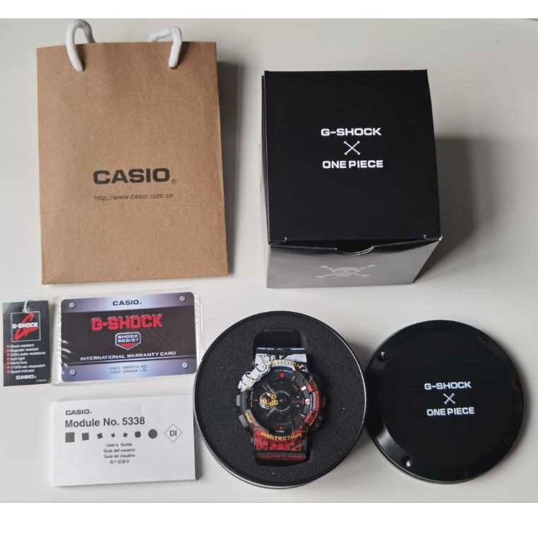 Asli Jam Tangan Pria G-SHOCK X ONE PIECE ANIME ORIGINAL CASIO FULL SET  GA-110 LAMPU OTOMATIS –WAS.2