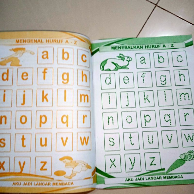 buku paud, buku aku jadi lancar membaca paud A4 (21×30cm)