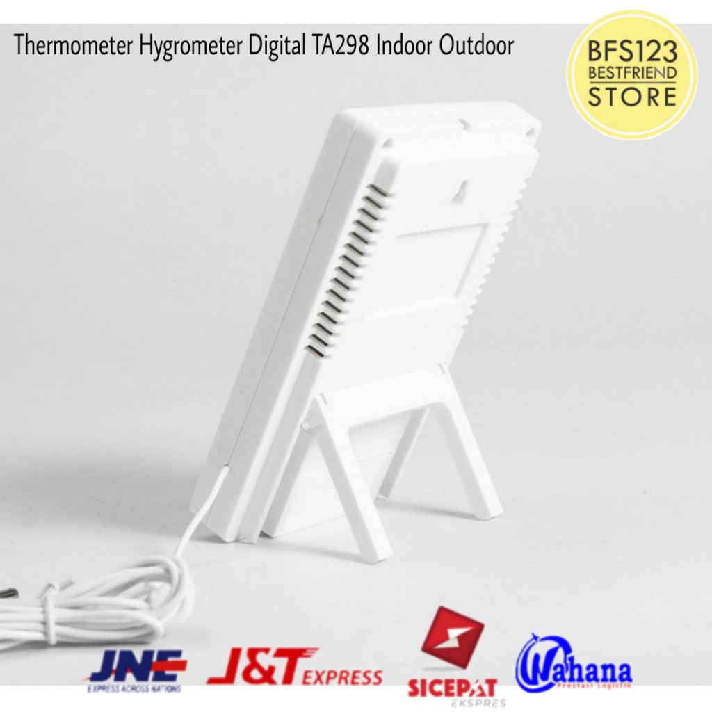 Termometer Hygrometer Clock Digital TA298 Indoor Outdoor