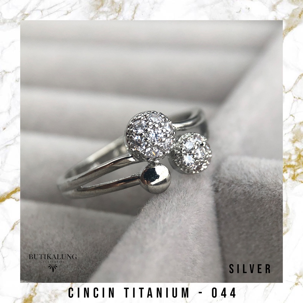 RUTH - Cincin Tunangan Cincin Sterling Silver Ring Titanium Stainless Steel Anti Karat 044