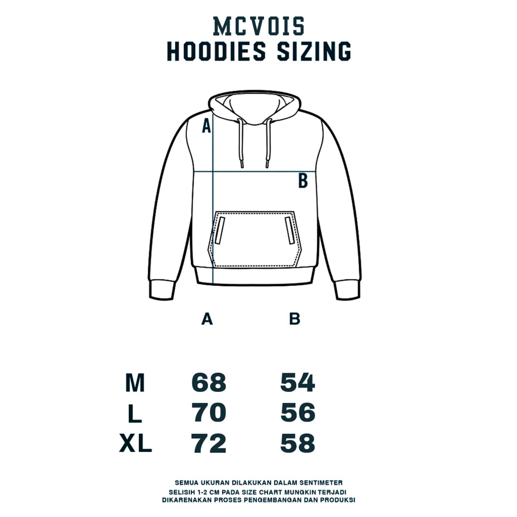 Mcvois Sweater Hoodie Polos Maroon Pria Wanita Premium