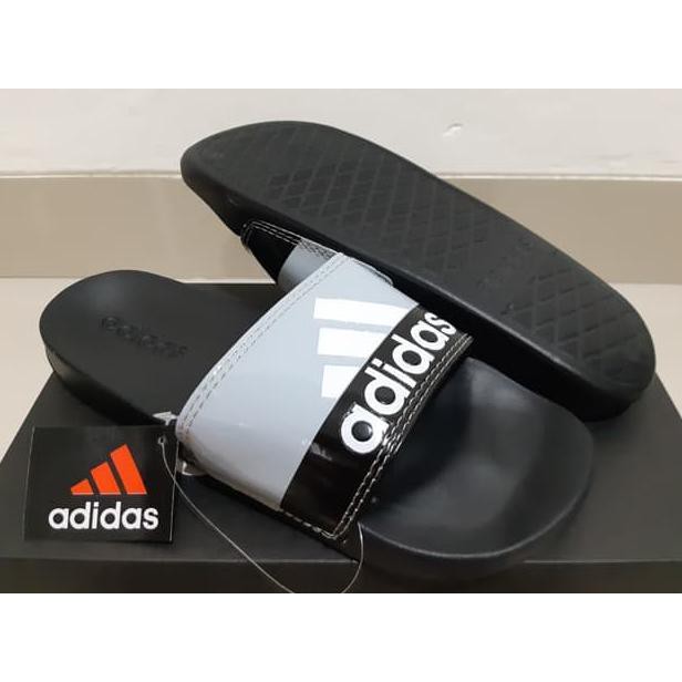 SANDAL PRIA / WANITA / SLIDE ADIDAS VOLOOMIX UPPER GRADATION BLACK GREY KUALITAS PREMIUM