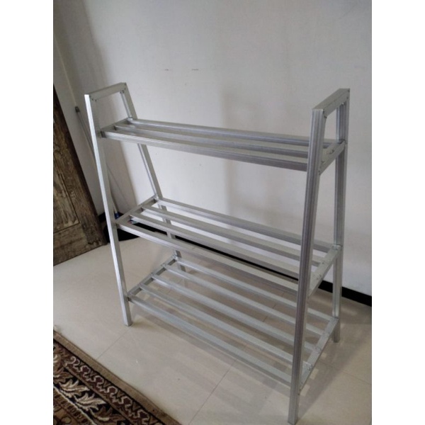 rak pot bunga baja ringan susun 3 asimetris