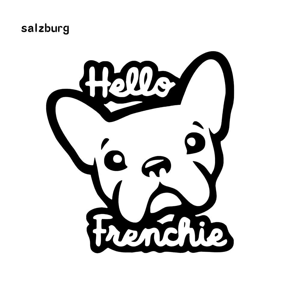 Stiker Motif Anjing French Bulldog Untuk Dekorasi Pintu Jendela