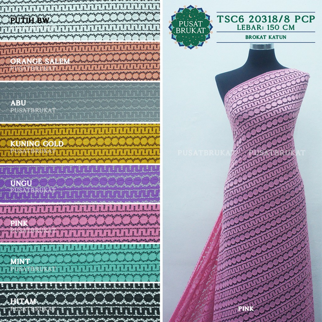 KAIN BROKAT KATUN SALUR ONDE / BRUKAT KATUN HAZEL - TSC6 20318 PCP - [harga per 0.5m]