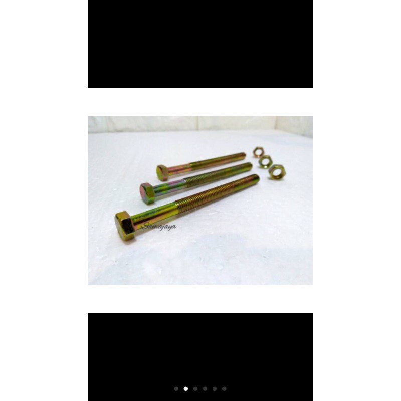 Baut 12 , panjang 15 cm . BMK 8x150 BAUT KUNING