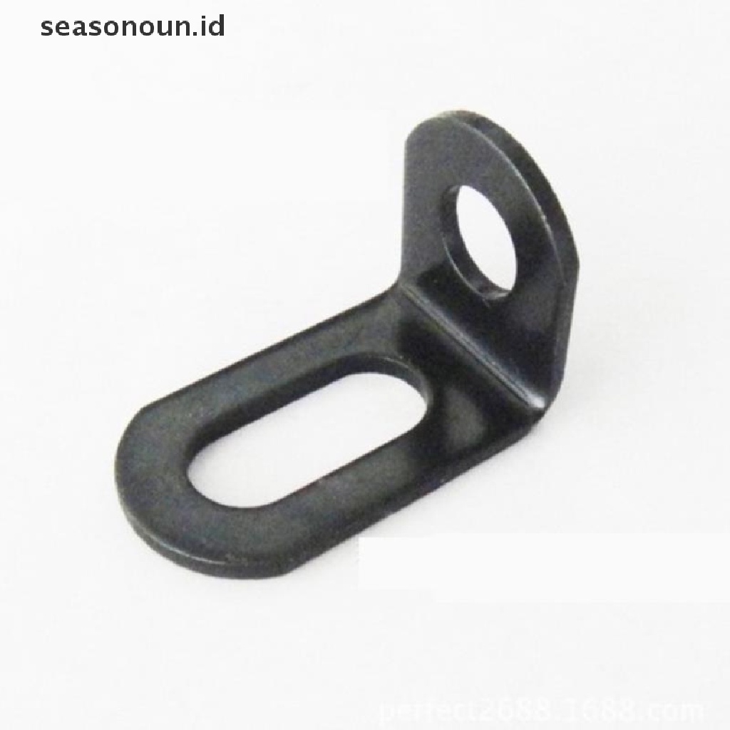 10 Pcs Bracket Sudut Kanan Bentuk L Bahan Metal Warna Hitam