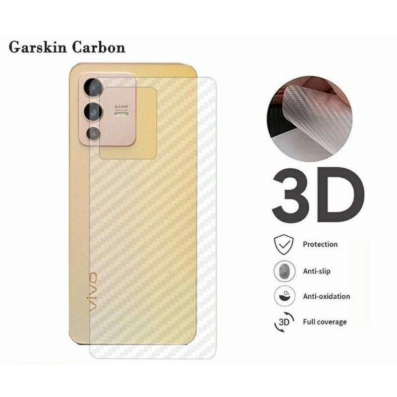 VIVO V27e V27 5G V25e V25 V25 PRO V23 V23e V21 V20 V20 SE BACK SKIN CARBON GARSKIN ANTI GORES BELAKANG