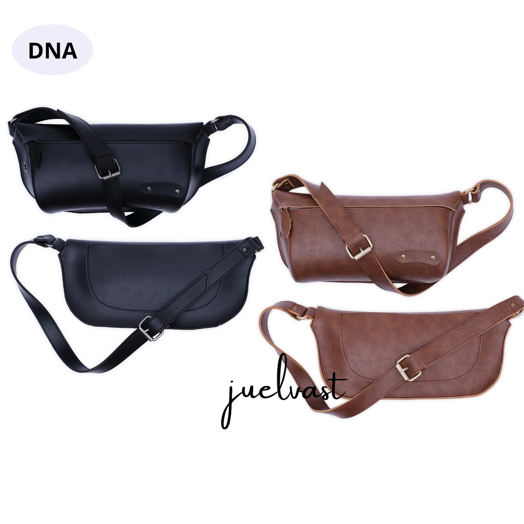 [ Cuci Gudang ] Waistbag Pria Wanita Tas Selempang Stok Terbatas Hitam Cokelat