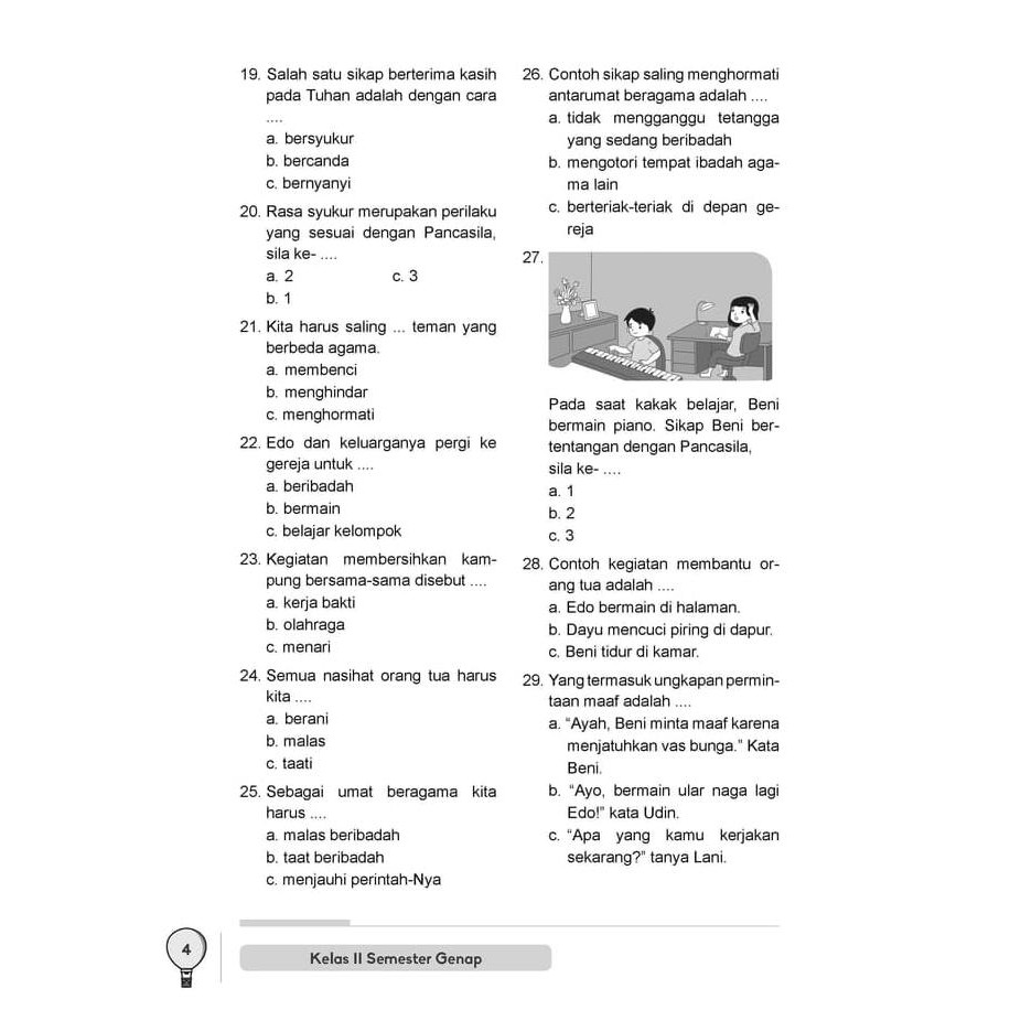 Buku Latihan Soal Tematik Sd Kelas 2 Semester Genap Incer Indonesia