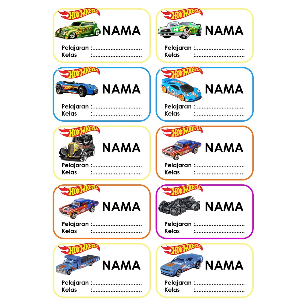 

Stiker Custom Nama Buku Sekolah Anak