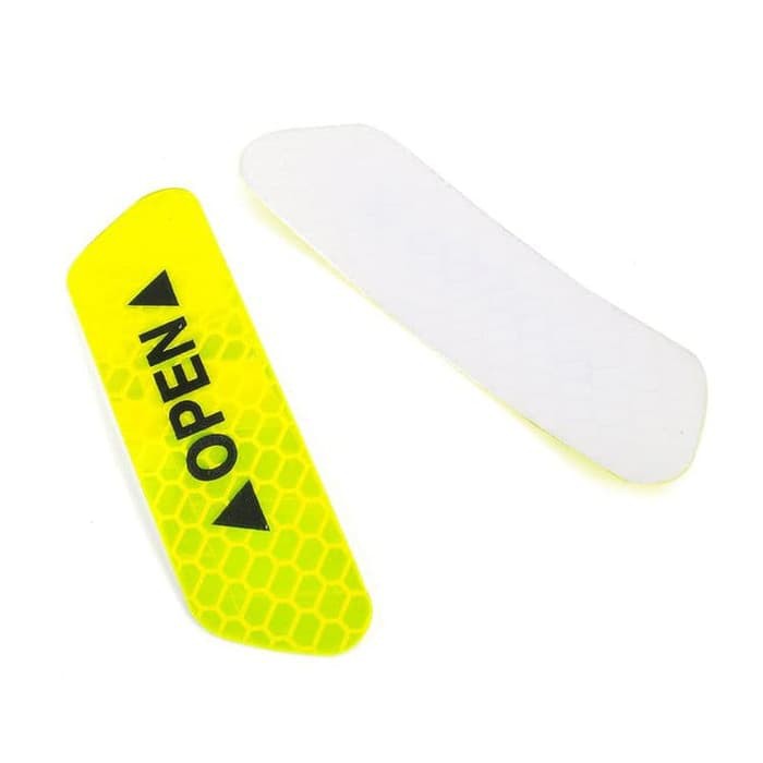 4Pcs Yellow Sticker Reflective Stiker Mobil Pintu Open Pantul Kuning