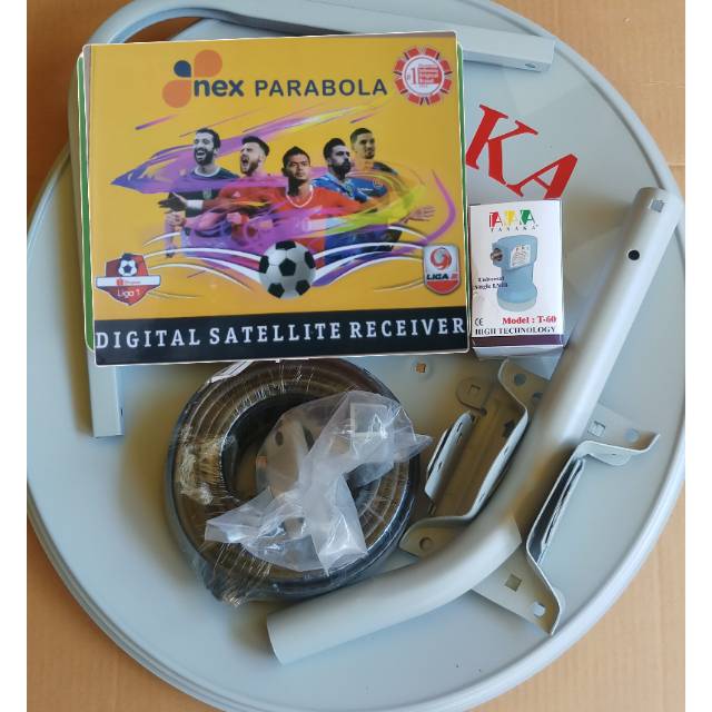 Antena parabola 45cm lengkap receiver Nex parabola kuning hd open mnc group &amp; indosiar. Sctv